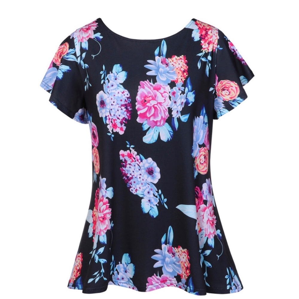 ☀️SOLD☀️NWT Black Floral Blouse from Blanca Line - Picture 4 of 5